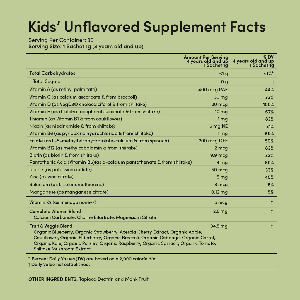 Kids' Essential Unflavored Multivitamin
